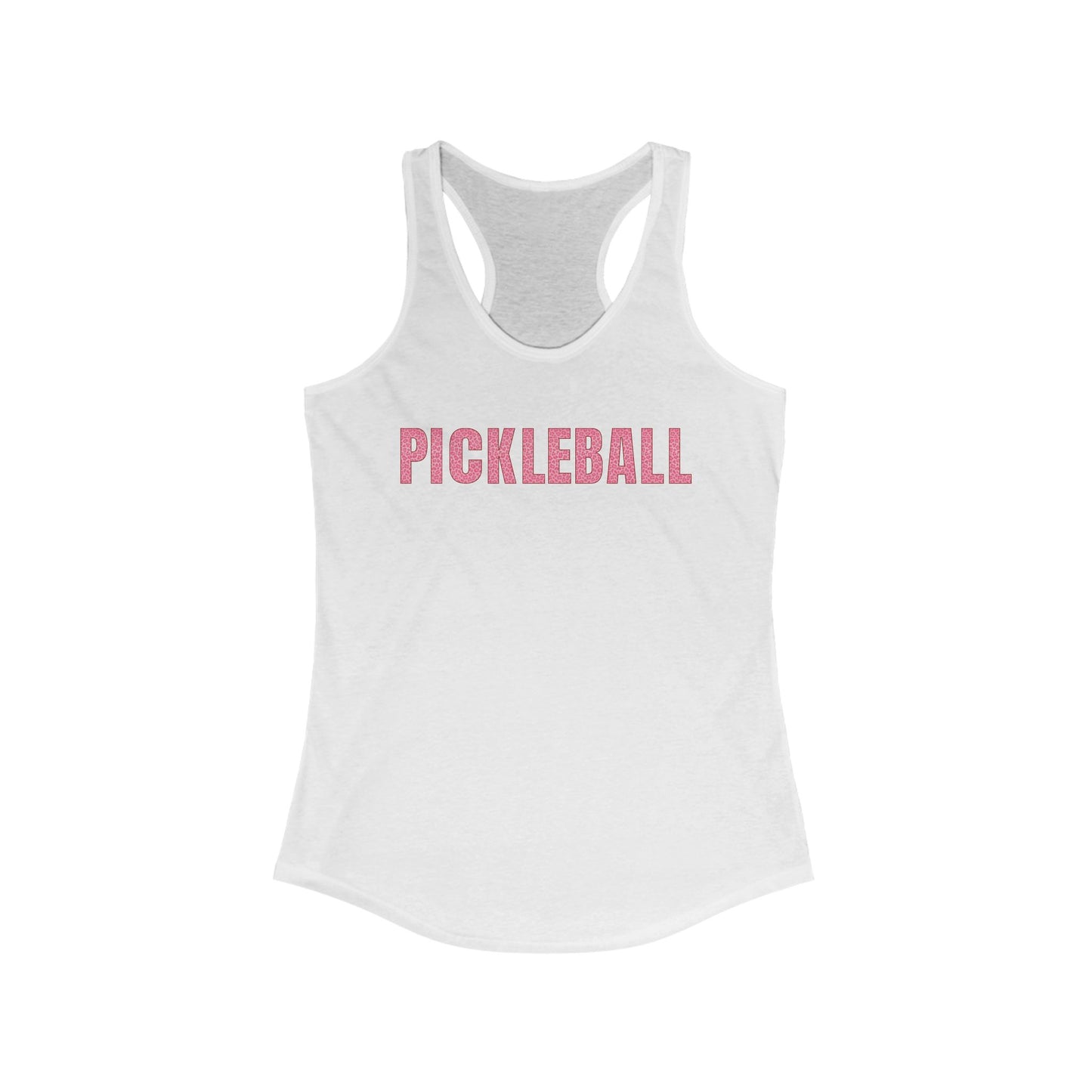 Pink Pickleball Cheetah Racerback