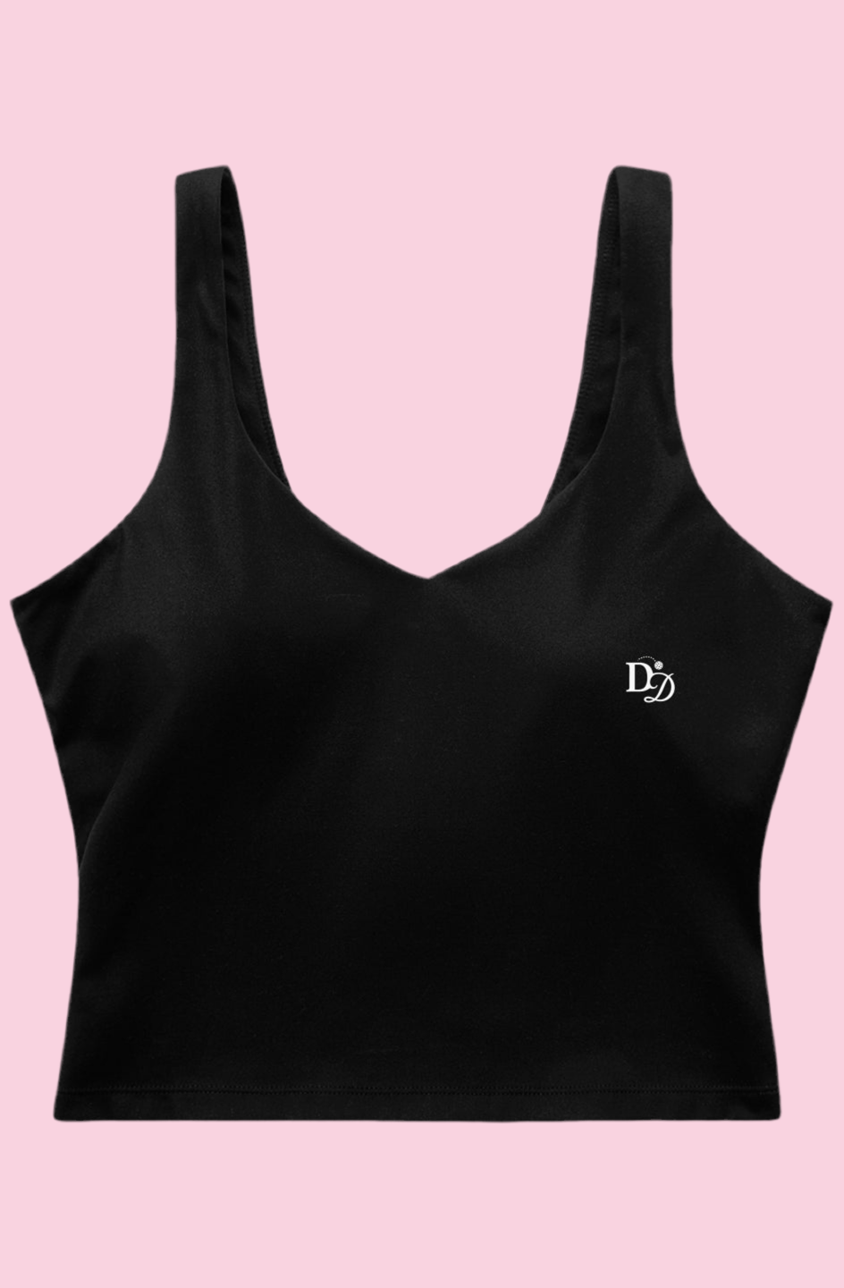Pickleball Black Performance Crop Top Bra Tank top athletic tennis dink