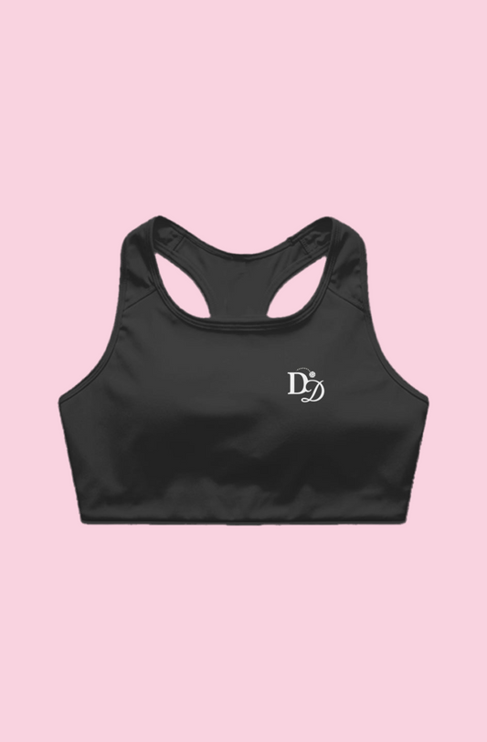 Pickleball Tennis Black Bra Athletic Top Tank Performance Sports