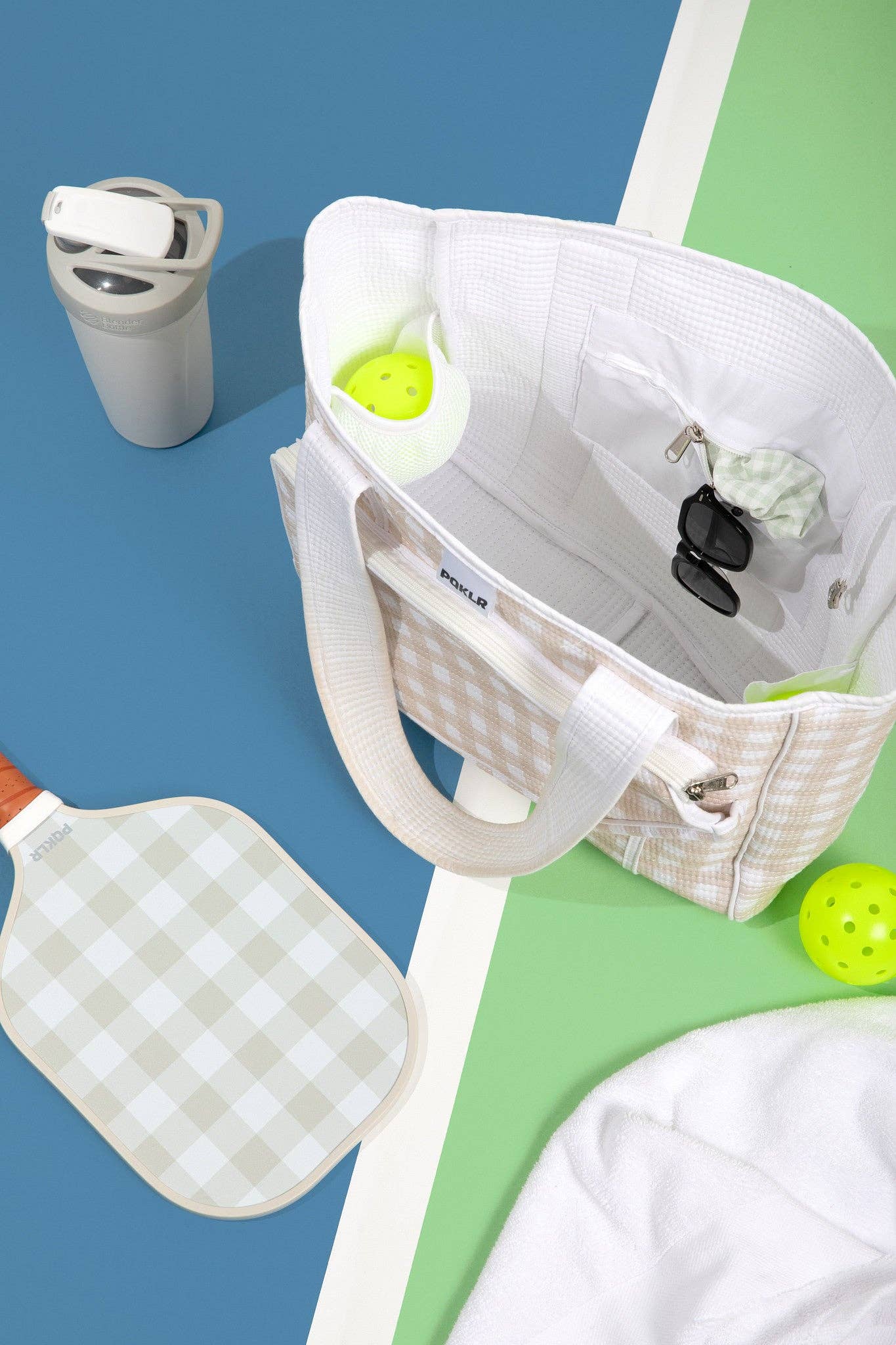 Gingham Game Bag - Vanilla Volley